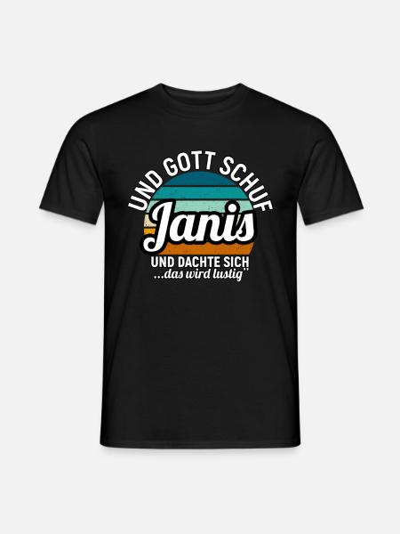 Janis - Männer T-Shirt - Schwarz