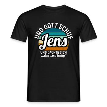 Jens - Männer T-Shirt - Schwarz - Vorne - AI Model Male 178 light (178cm)