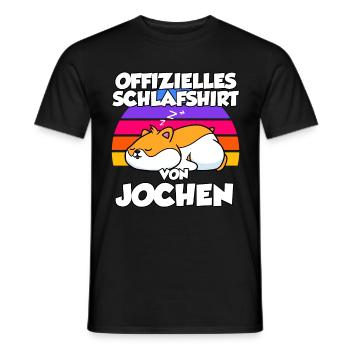 Offizielles Schlafshirt Von Jochen - Männer T-Shirt - Schwarz - Vorne - AI Model Male 178 light (178cm)