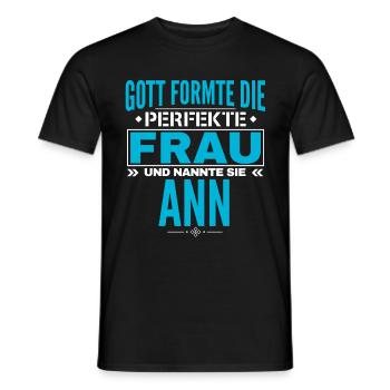 Conception du nom d’Anna - T-shirt homme - noir - Devant - AI Model Male 178 light (178cm)