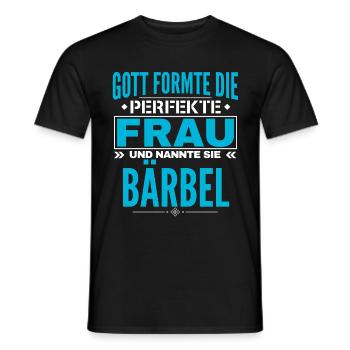 Bärbel Name Design - Men's T-Shirt - black - Front - AI Model Male 178 light (178cm)