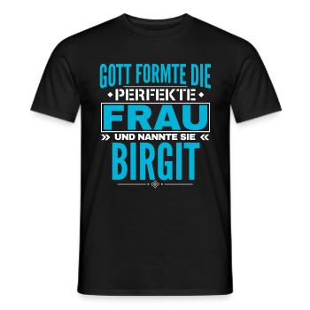 Birgit Name Design - Männer T-Shirt - Schwarz - Vorne - AI Model Male 178 light (178cm)