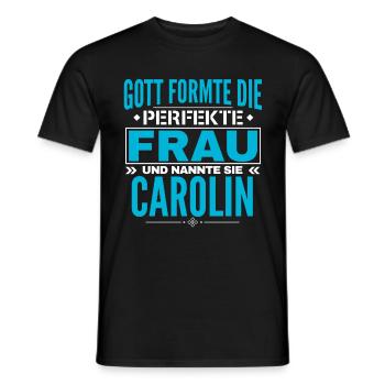 Carolin Name Design - Men's T-Shirt - black - Front - AI Model Male 178 light (178cm)