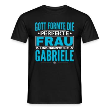 Gabriele Name Design - Männer T-Shirt - Schwarz - Vorne - AI Model Male 178 light (178cm)