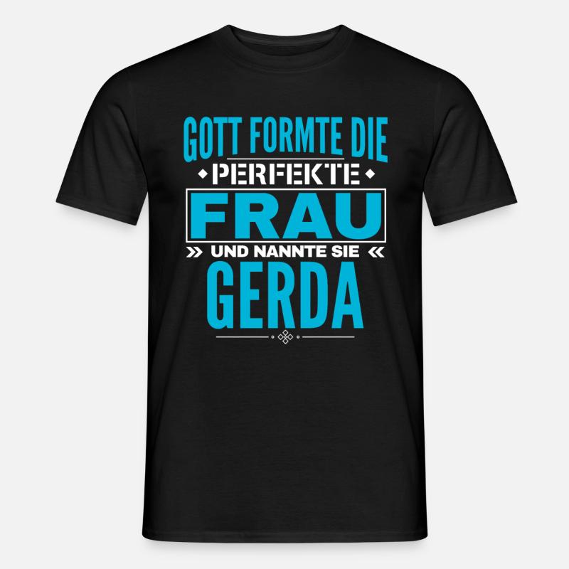 Gerda Name Design - Männer T-Shirt - Schwarz