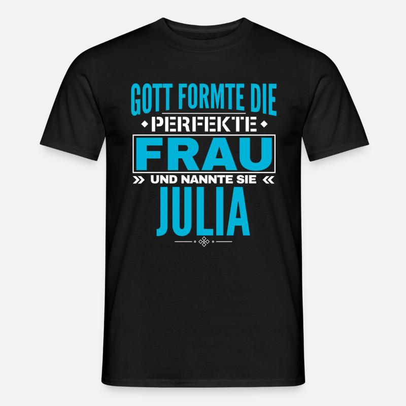 Julia Name Design - Männer T-Shirt - Schwarz