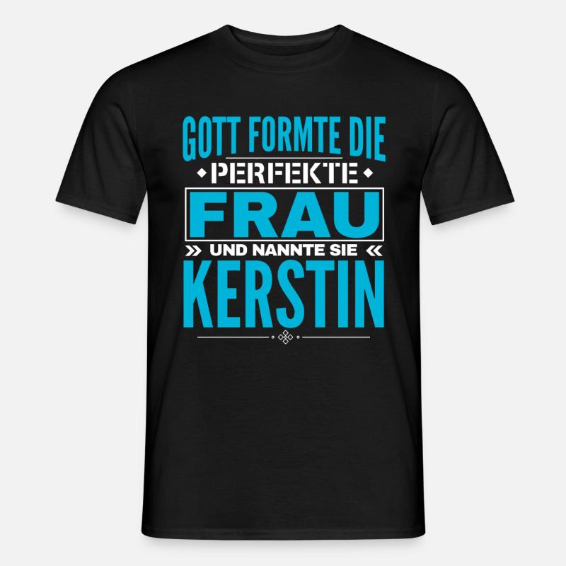 Kerstin Name Design - Männer T-Shirt - Schwarz