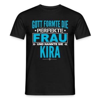 Kira Name Design - Männer T-Shirt - Schwarz - Vorne - AI Model Male 178 light (178cm)