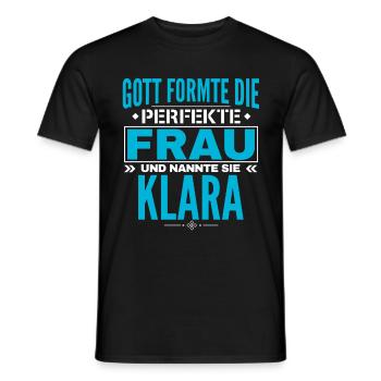 Klara Name Design - Men's T-Shirt - black - Front - AI Model Male 178 light (178cm)