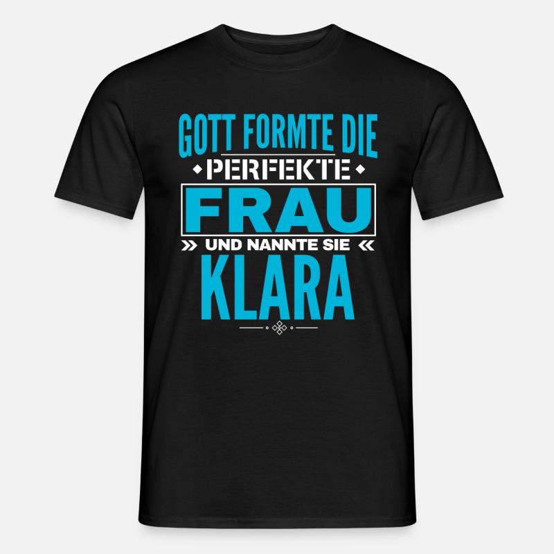 Klara Name Design - Männer T-Shirt - Schwarz