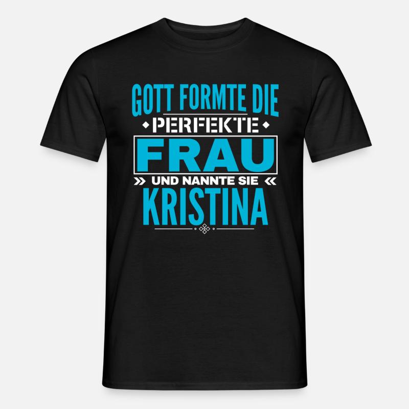 Kristina Name Design - Männer T-Shirt - Schwarz