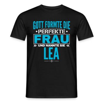 Lea Name Design - Men's T-Shirt - black - Front - AI Model Male 178 light (178cm)