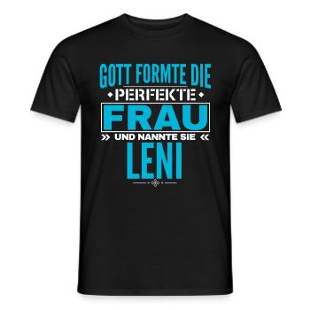 Conception du nom de Leni - T-shirt homme - noir - Devant - AI Model Male 178 light (178cm)