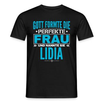 Lidia Name Design - Men's T-Shirt - black - Front - AI Model Male 178 light (178cm)