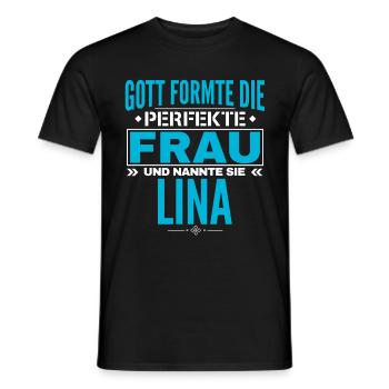 Lina Name Design - Men's T-Shirt - black - Front - AI Model Male 178 light (178cm)