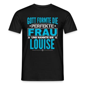 Conception du nom Louise - T-shirt homme - noir - Devant - AI Model Male 178 light (178cm)
