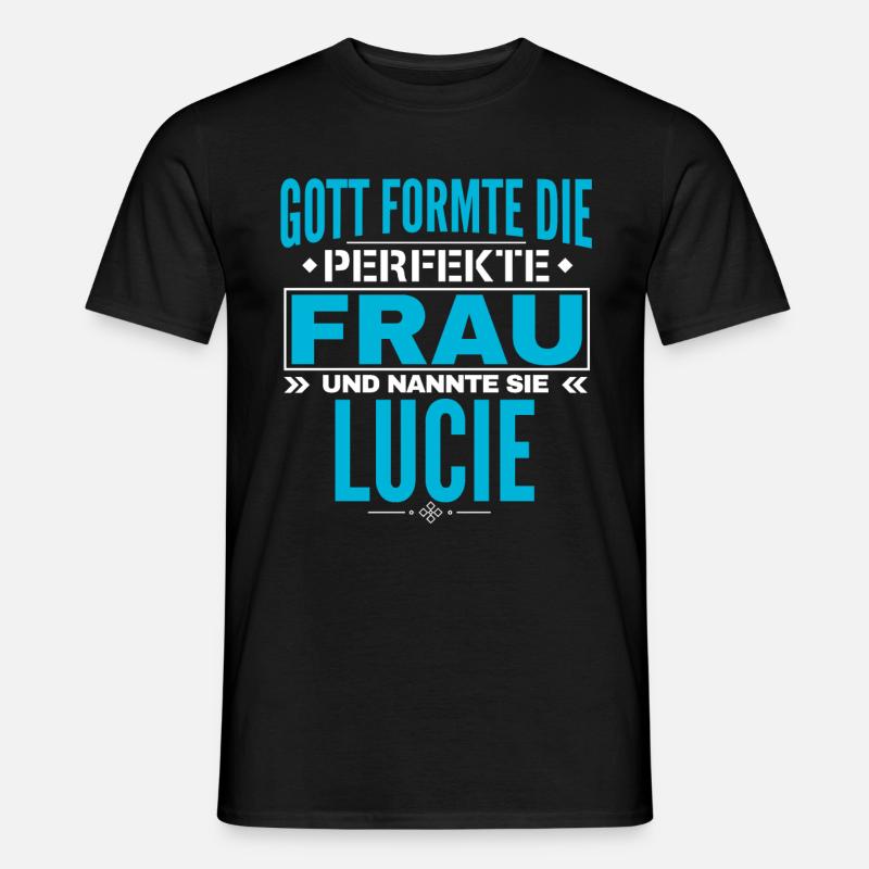 Lucie Name Design - Männer T-Shirt - Schwarz