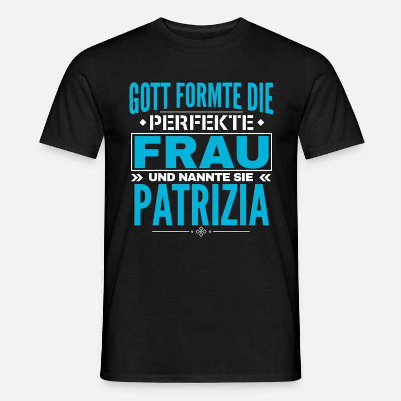 Patrizia Name Design - Männer T-Shirt - Schwarz