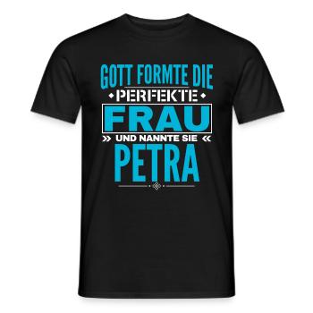 Petra Nom Design - T-shirt homme - noir - Devant - AI Model Male 178 light (178cm)