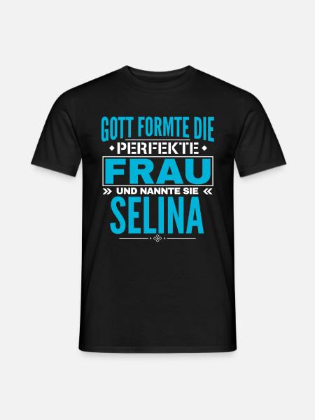 Conception de nom Selina - T-shirt homme - noir