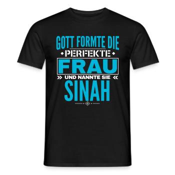 Sinah Name Design - Men's T-Shirt - black - Front - AI Model Male 178 light (178cm)