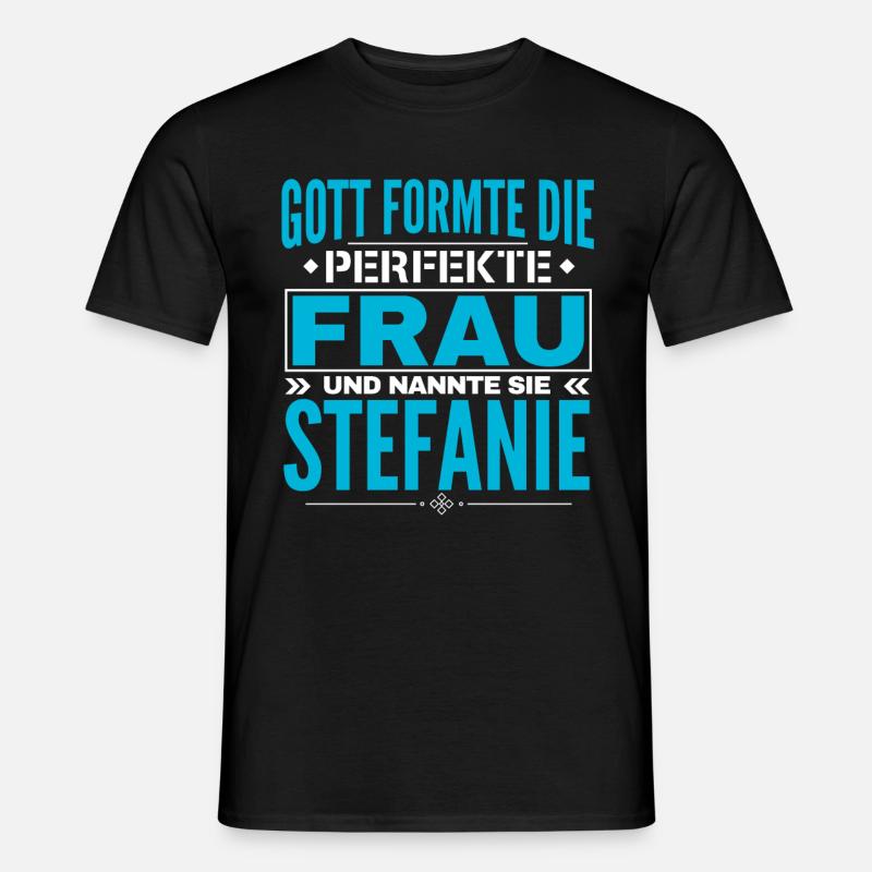 Stefanie Name Design - Männer T-Shirt - Schwarz