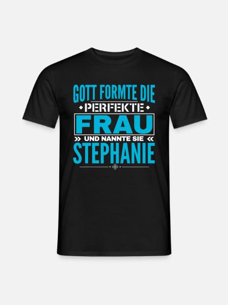 Conception de nom de Stéphanie - T-shirt homme - noir
