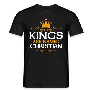 Christian - Männer T-Shirt - Schwarz - Vorne - AI Model Male 178 light (178cm)