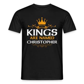 Christopher - Männer T-Shirt - Schwarz - Vorne - AI Model Male 178 light (178cm)