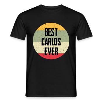 Best Carlos Ever - Men's T-Shirt - black - Front - AI Model Male 178 light (178cm)