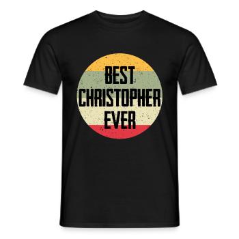 Best Christopher Ever - Men's T-Shirt - black - Front - AI Model Male 178 light (178cm)