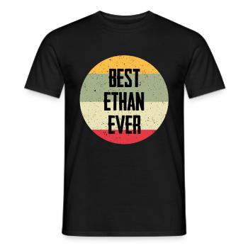 Best Ethan Ever - Männer T-Shirt - Schwarz - Vorne - AI Model Male 178 light (178cm)
