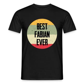 Best Fabian Ever - Männer T-Shirt - Schwarz - Vorne - AI Model Male 178 light (178cm)