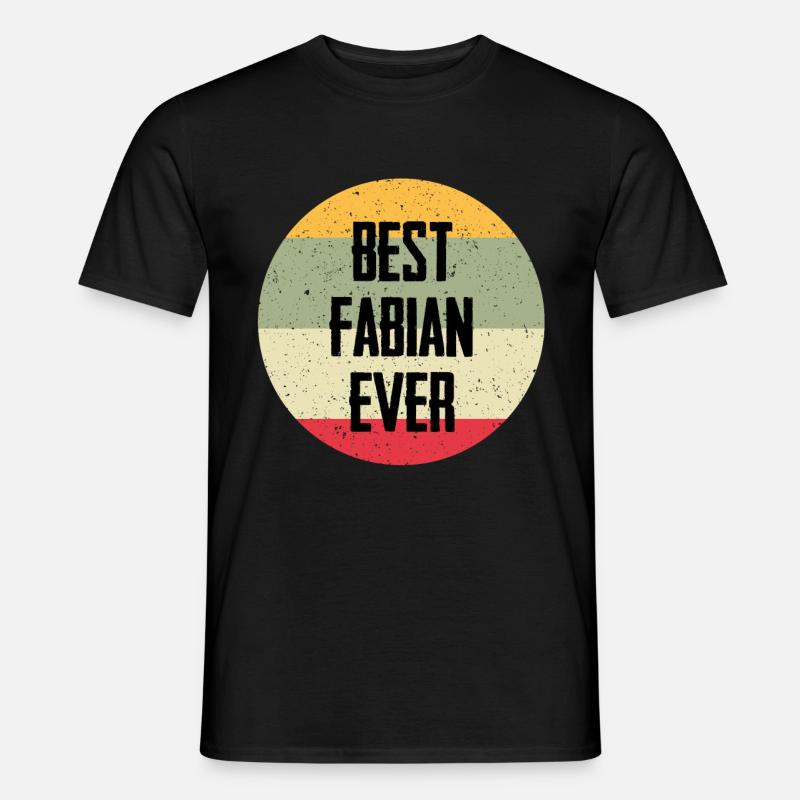 Best Fabian Ever - Männer T-Shirt - Schwarz