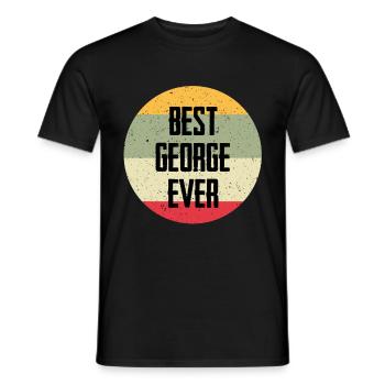 Best George Ever - Men's T-Shirt - black - Front - AI Model Male 178 light (178cm)
