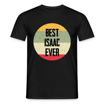 Best Isaac Ever - Männer T-Shirt - Schwarz - Vorne - AI Model Male 178 light (178cm)