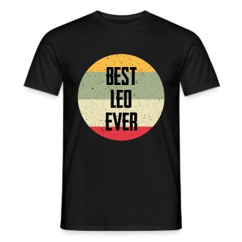 Best Leo Ever - Männer T-Shirt - Schwarz - Vorne - AI Model Male 178 light (178cm)