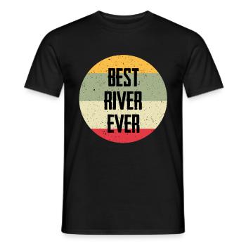 Best River Ever - Men's T-Shirt - black - Front - AI Model Male 178 light (178cm)