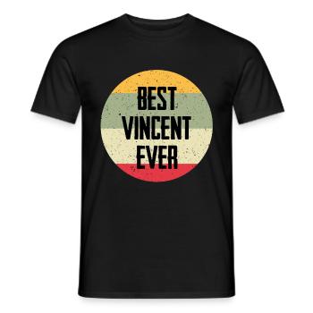 Best Vincent Ever - Men's T-Shirt - black - Front - AI Model Male 178 light (178cm)