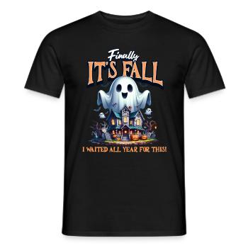 Finally, It's Fall I Waited All Year for This - Men's T-Shirt - black - Front - AI Model Male 178 light (178cm)
