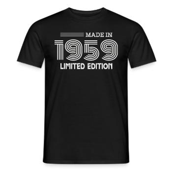 1959 Geburtstagsgeschenk 1959 Geschenkidee - Männer T-Shirt - Schwarz - Vorne - AI Model Male 178 light (178cm)