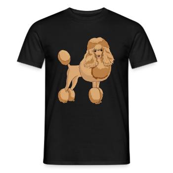 Poodle - Men's T-Shirt - black - Front - AI Model Male 178 light (178cm)