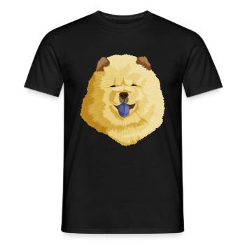 Chow Chow - T-shirt homme - noir - Devant - AI Model Male 178 light (178cm)