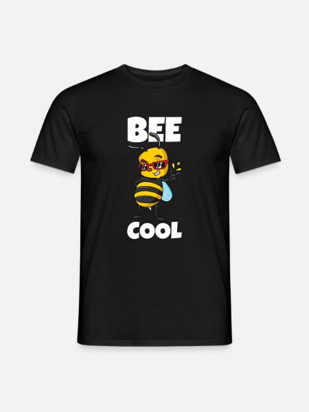 Bee Cool - sweet industrious bee - Men's T-Shirt - black