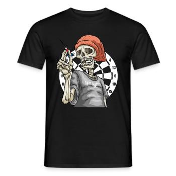 Darts Skelettspieler - Darts Teamoutfit Dartkostüm - Männer T-Shirt - Schwarz - Vorne - AI Model Male 178 light (178cm)