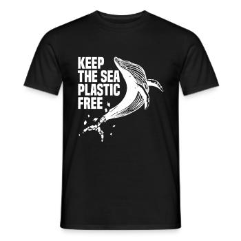 the sea plastic free Protection de l’environnement Durabilité - T-shirt homme - noir - Devant - AI Model Male 178 light (178cm)