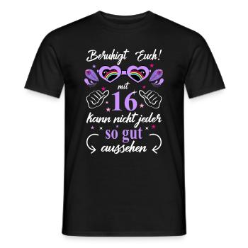 16. Geburtstag Frauen Geschenk beste Freundin - Männer T-Shirt - Schwarz - Vorne - AI Model Male 178 light (178cm)