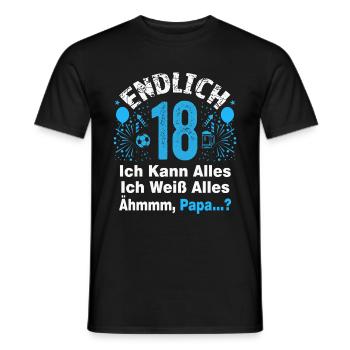 18 Geburtstag Junge Geschenk lustig 18. Ehrentag - Männer T-Shirt - Schwarz - Vorne - AI Model Male 178 light (178cm)