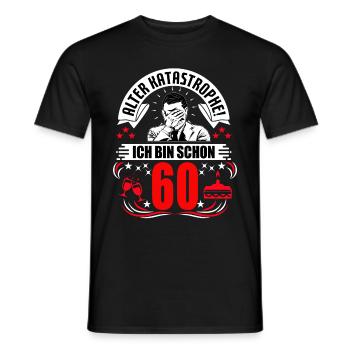 60. Geburtstag Mann Geschenk lustig Geburtstag 60 - Männer T-Shirt - Schwarz - Vorne - AI Model Male 178 light (178cm)