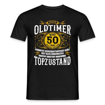 50 Geburtstag 50. Jubiläum 50 Ehrentag Geschenk - Männer T-Shirt - Schwarz - Vorne - AI Model Male 178 light (178cm)